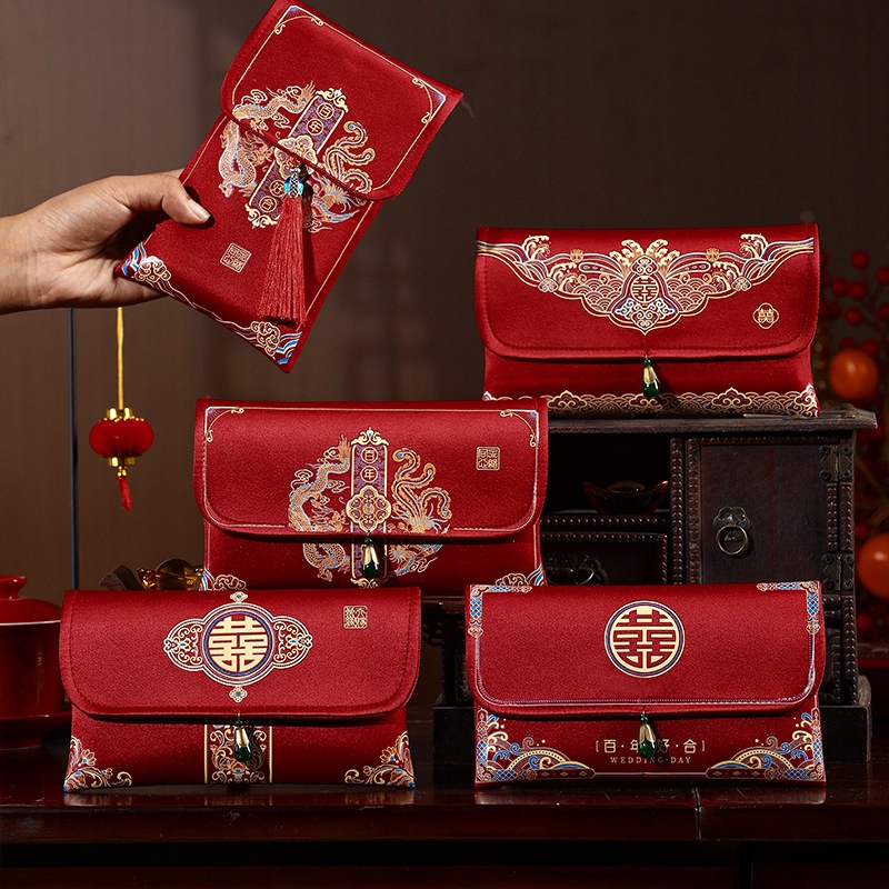 

(Pusat) Angpao kain wedding Premium Angpau kain Teapai Shangjit Angpau chinese wedding (Pusat24)