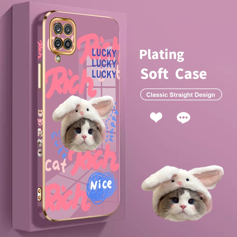 Golden Plated Case Casing For Samsung A12 4G A12 5G A12s Casing For Samsung A125 samaung F12 Casing 