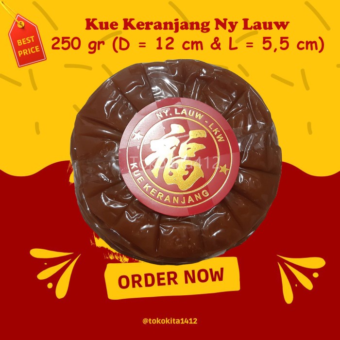 

Kue Keranjang Ny Lauw Plastik 500 gr Halal Tanpa Pengawet Kue Cina