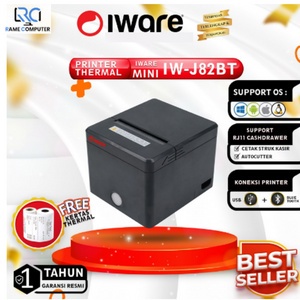 J82BT Printer Kasir Thermal Iware IW-J82BT 80MM usb + Bluetooth Autocutter RJ11