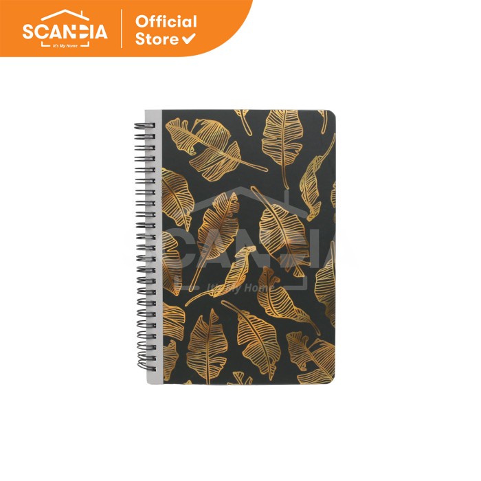 

SCANDIA Buku Catatan Notebook Spiral Floral A5 Black (SP0410)