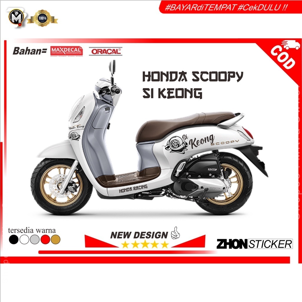 CUTTING SCOOPY SIPUT STIKER KEONG RACING STRIPING SCOOPY SIPUT STIKER SCOOPY SI KEONG RACING STYLE
