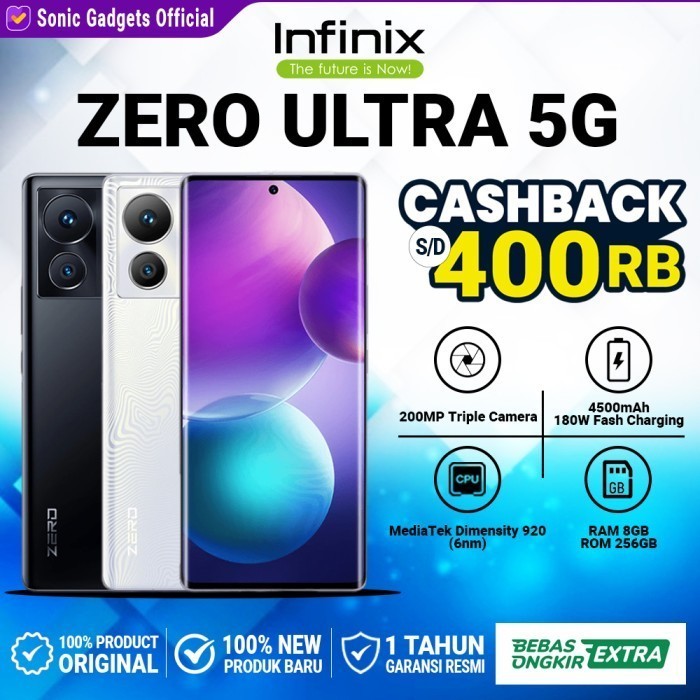 Infinix Zero Ultra 5G 8/256GB - Ram 8GB Internal 256GB Garansi Resmi - RANDOM FS, 8/256GB
