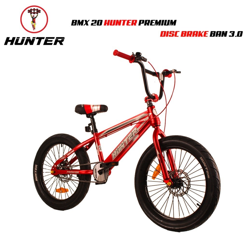 Sepeda Bmx Anak Remaja Dewasa 20" Hunter Premium Disc Brake Cakram Ban 3.0