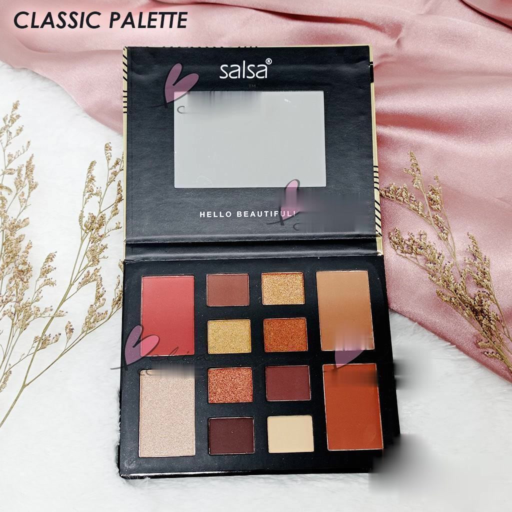 Ratu  SALSA Rhapsody Face Palette Eyeshadow Contour Highlighter Blush On ️BPOM Eye Shadow palet