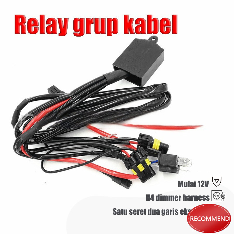 Relay set Kabel Bagian mobil projie hid/biled
