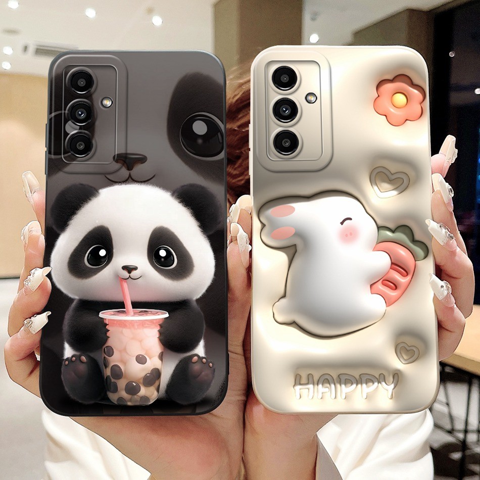 For Samsung Galaxy A04S A04 A04e Phone Case SamsungA04 A 04e A04S Cute Panda Rabbit Cartoon Soft Sil