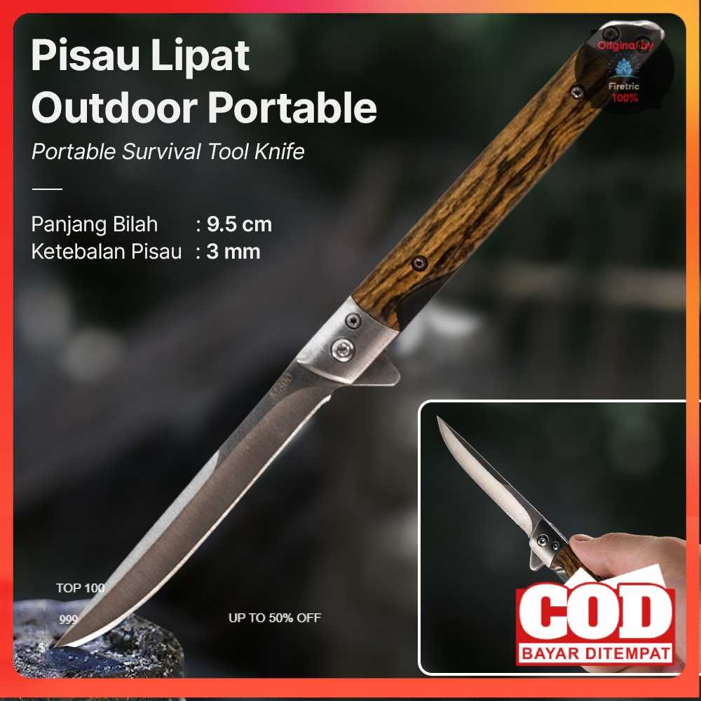 DMS Pisau Lipat Outdoor Portable Knife Survival Tool - M390