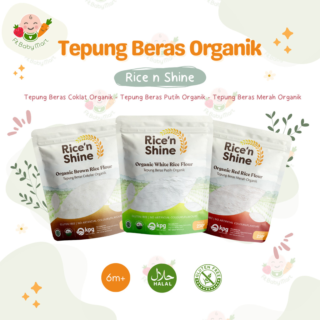 

RICE 'n SHINE - Tepung Beras Organik | Tepung untuk MPASI - GLUTEN FREE
