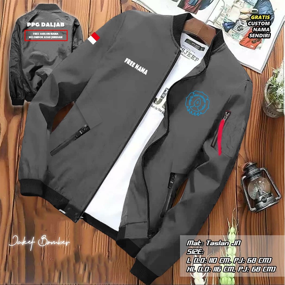 TERLARIS  JAKET BOMBER  PPG DALJAB / JAKET GURU PPG PILOTING 2025 / FREE SABLON NAMA / BISA CUSTOM S