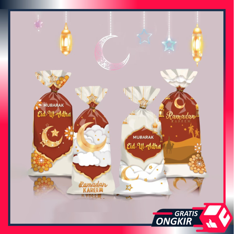 

Gratis Ongkir - 6517 Goodie Bag Idul Fitri / Kemasan Idul Fitri Unik / 50 Pcs Hampers Plastik Lebaran Idul Fitri / 50 Pcs Plastik Lebaran