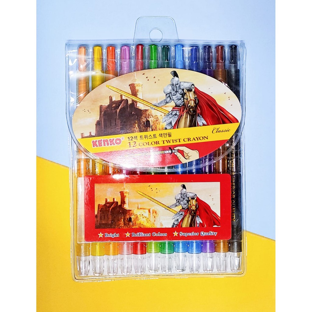 

Kenko 12 Color Twist Crayon Full ( PVC BAG ) CLASSIC - 1 SET