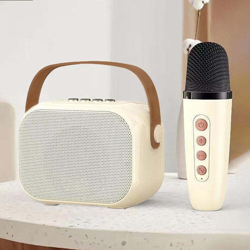 Mini Portable Speaker Karaoke Bluethoot Bass Microphone Premium