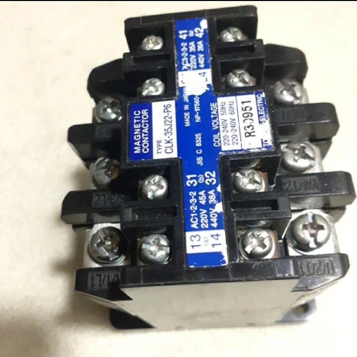 NV99 Magnetik Contactor Kontaktor Togami CLK-35J22-P6 CLK35J22-P6 CLK 35J22