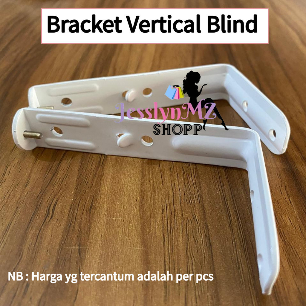 Bracket Vertical Blind / Kaki Rel Vertical Blind Putih Bahan Tebal