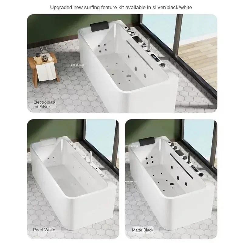 Modern Simple Hydromassage Bathtub Bathroom Portable Spa Bathtub Toilet Adult Bath Tub Waterfall Fau
