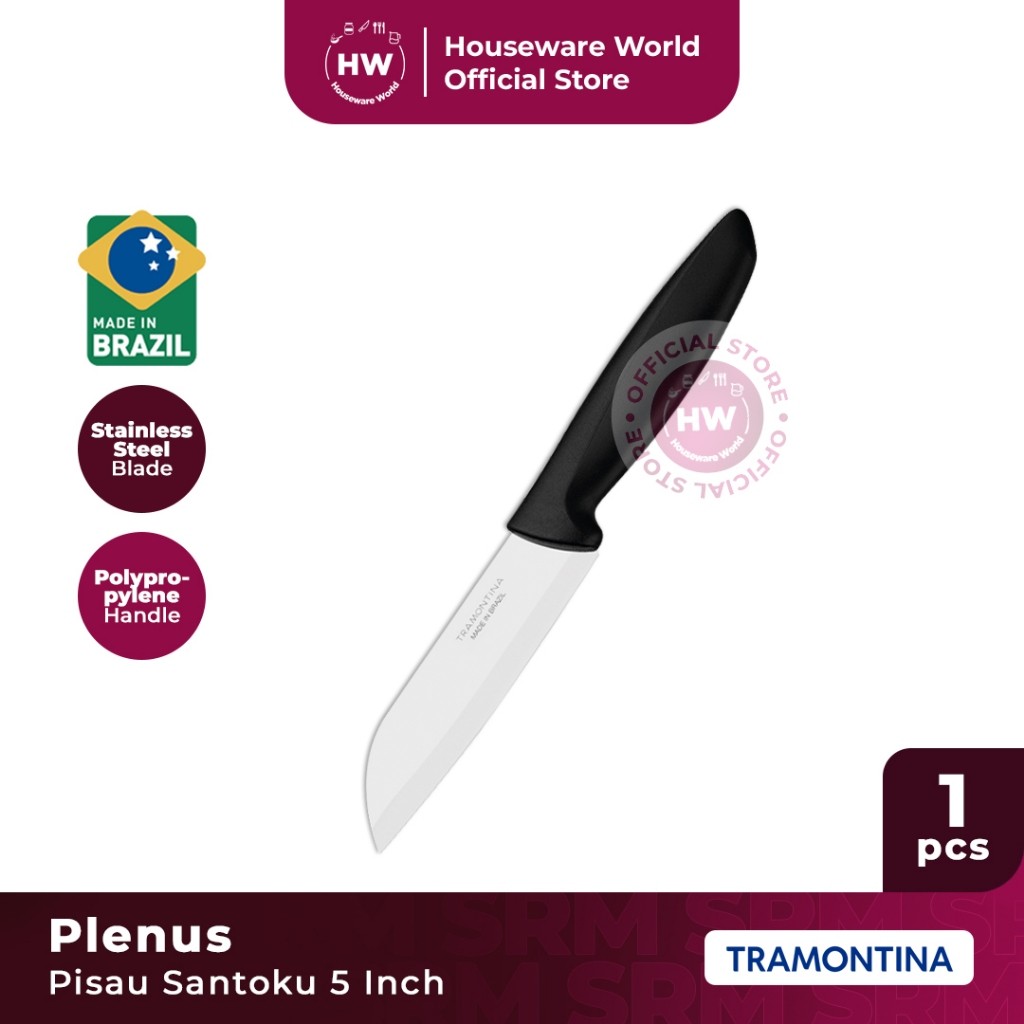 TRAMONTINA Pisau Santoku Plenus 5 Inch - 1pcs