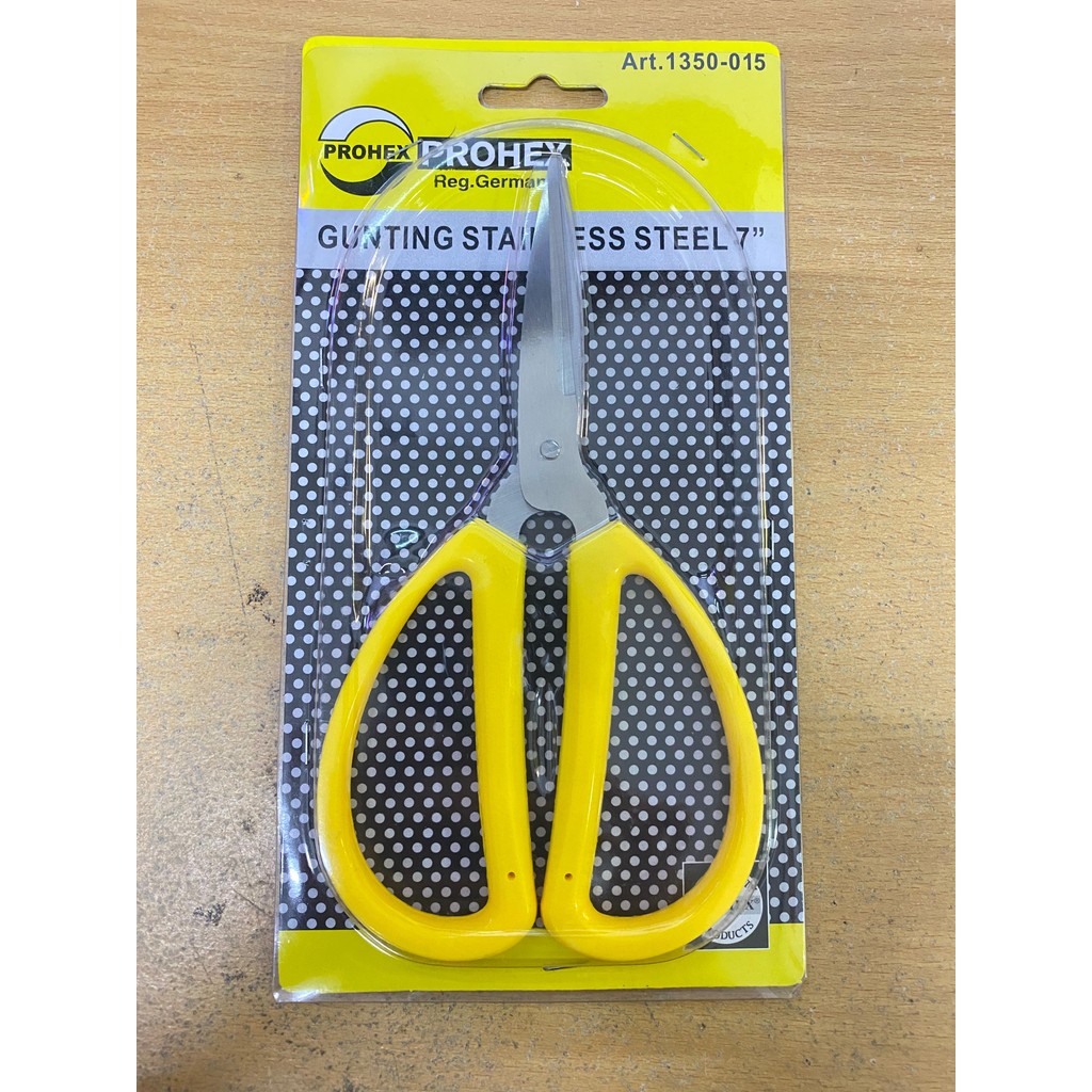 

Gunting Stainless PROHEX 7”Gunting Kodok Kain kertas Plastik 1350-015 1350-016