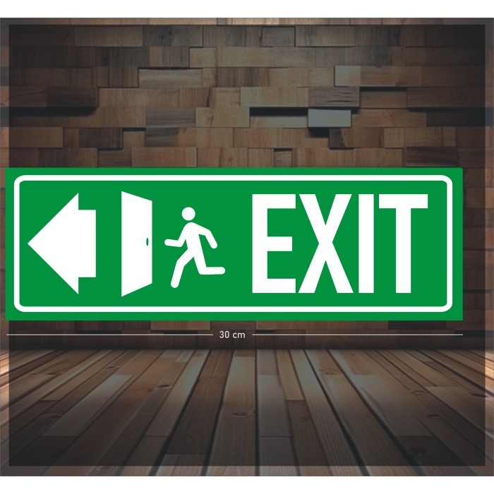 

Sticker Exit Arah Kiri Hijau 30x10cm - Bantex