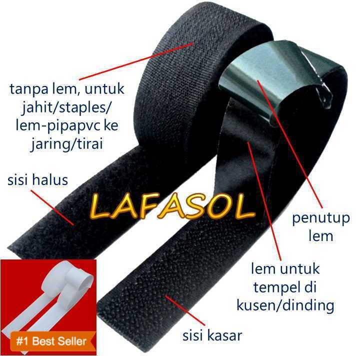 Velkro Tempel untuk Tirai Pintu Magnet Anti Nyamuk Gorden Blackout Vitrase Vitrage Hordeng Korden Go