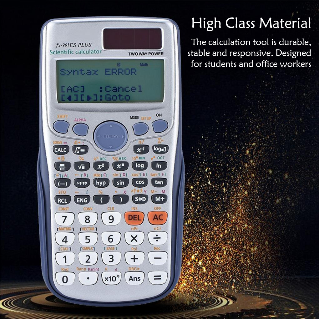 

FX-991ES-PLUS Calculator with 417 Functions High School Office Two Ways