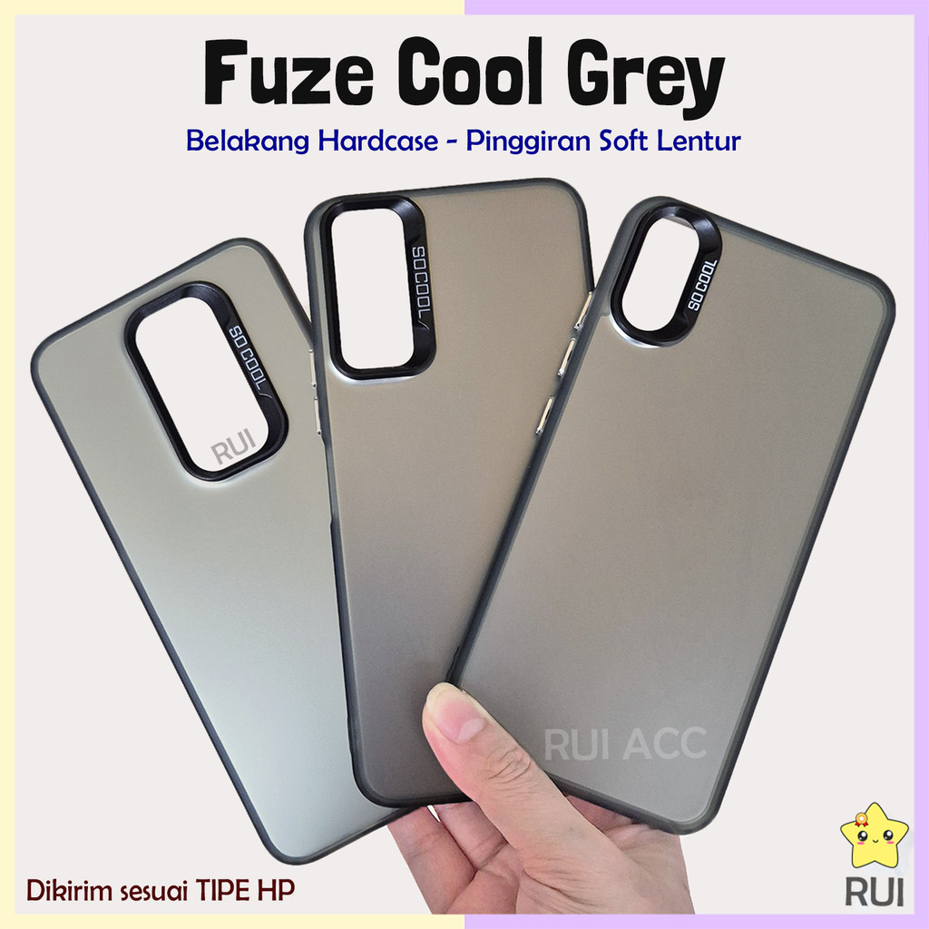 Fuze Cool Grey Poco X3 X5 X6 F3 F4 M2 M3 M5S M6 C40 C55 C65 C75 PRO NFC GT 5G 4G Case Hybrid Plate H