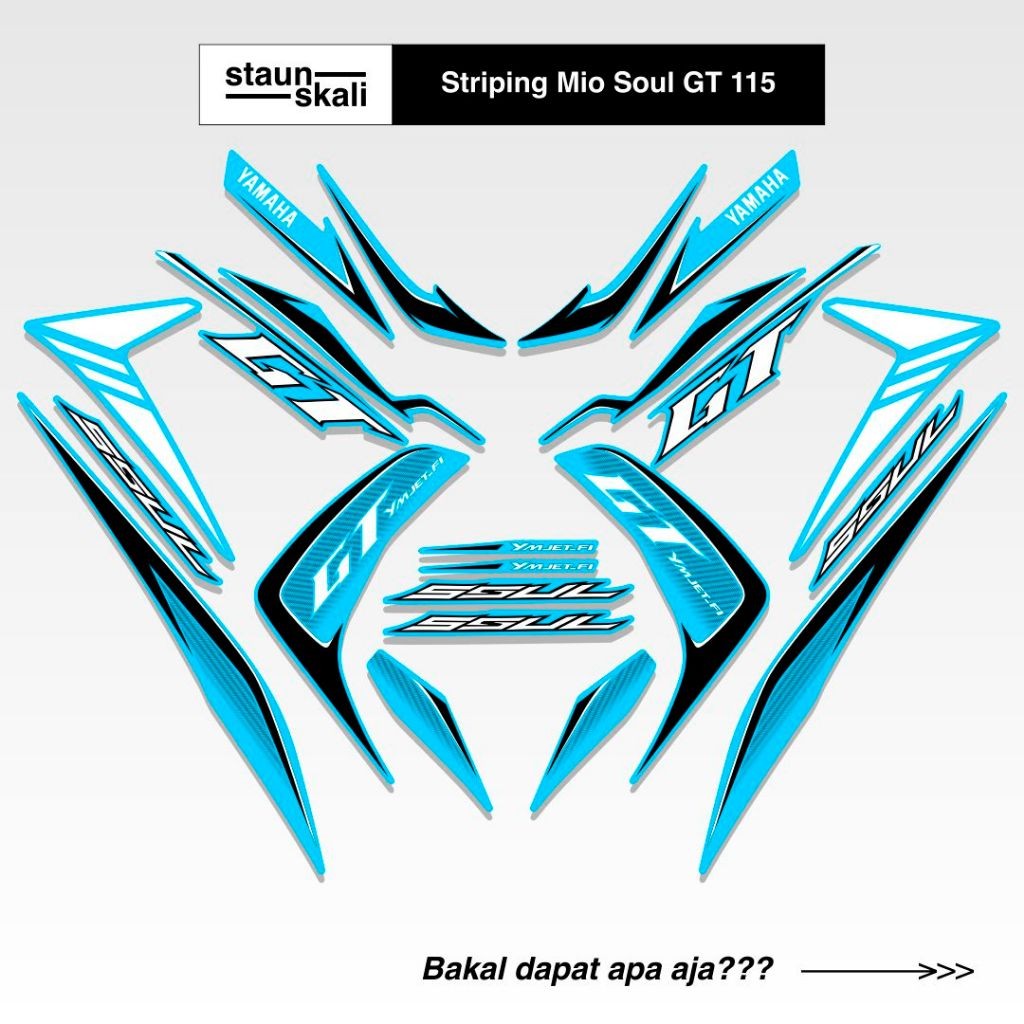 Striping Mio Soul GT 115 Variasi (8) Original Ori Api Hotwheels Medusa Body Set 2012 2013 2014 2015 