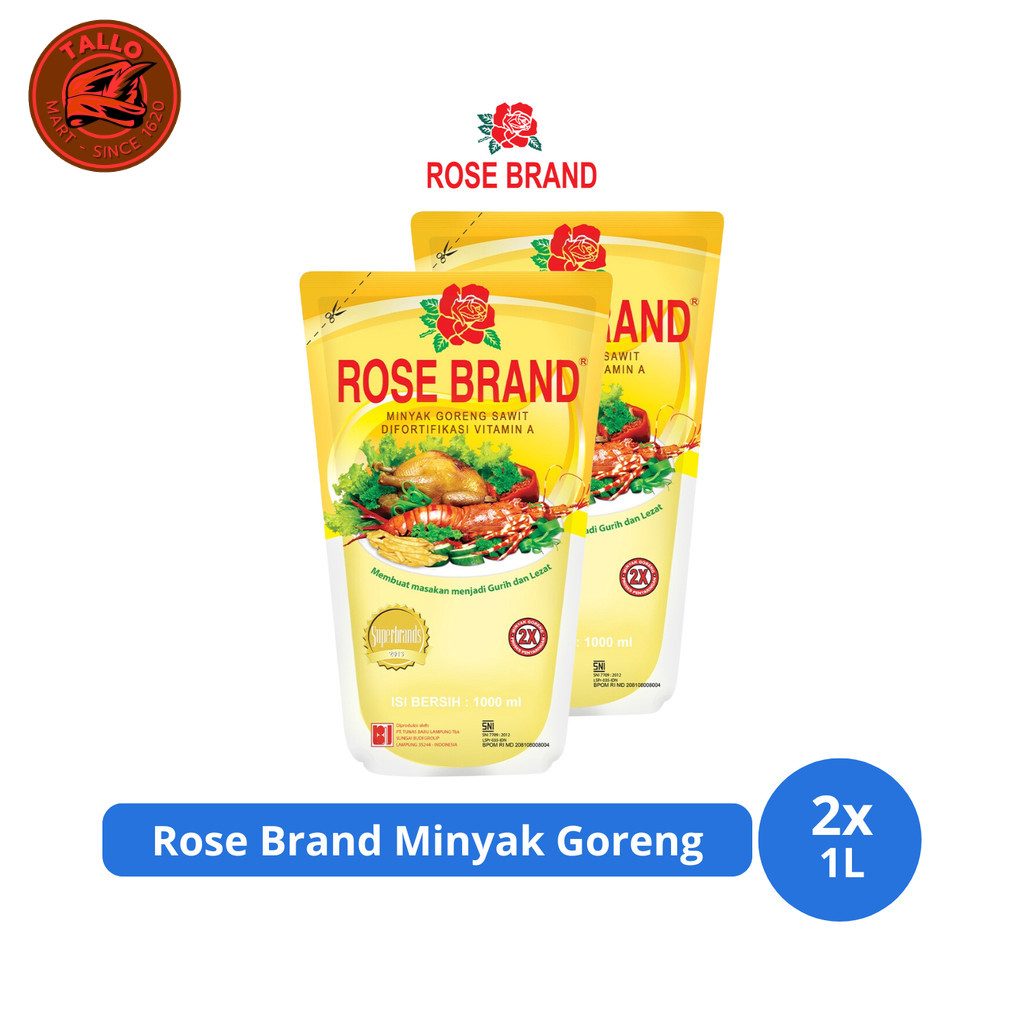 

Rose Brand Minyak Goreng Pouch 1L x 2 pcs