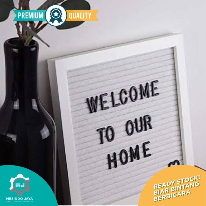 

Lengkap! 1 Set Felt Letter Board / papan huruf cafe, papan nama bayi - Brown