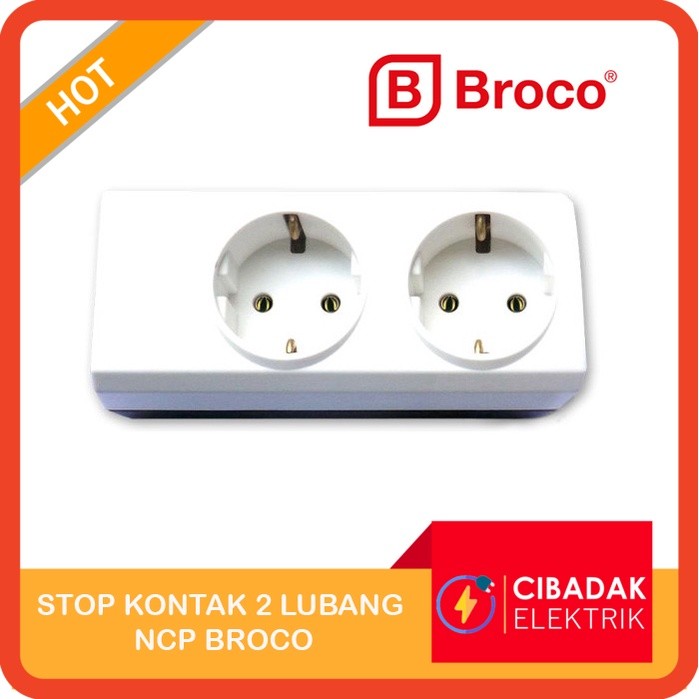 STOP KONTAK ARDE 2 LUBANG BROCO / TERMINAL / COLOKAN LISTRIK