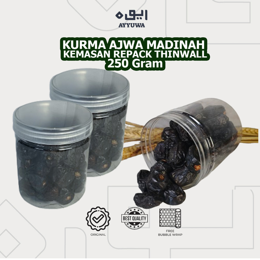 

KURMA AJWA MADINAH PREMIUM KEMASAN 250GR