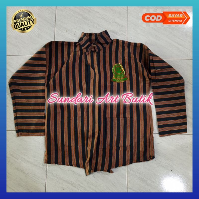 Baju Lurik Surjan Lurik Jumbo Baju Lurik Ja Jumbo Baju Atasan Surjan Ja Lurik Pria Jumbo