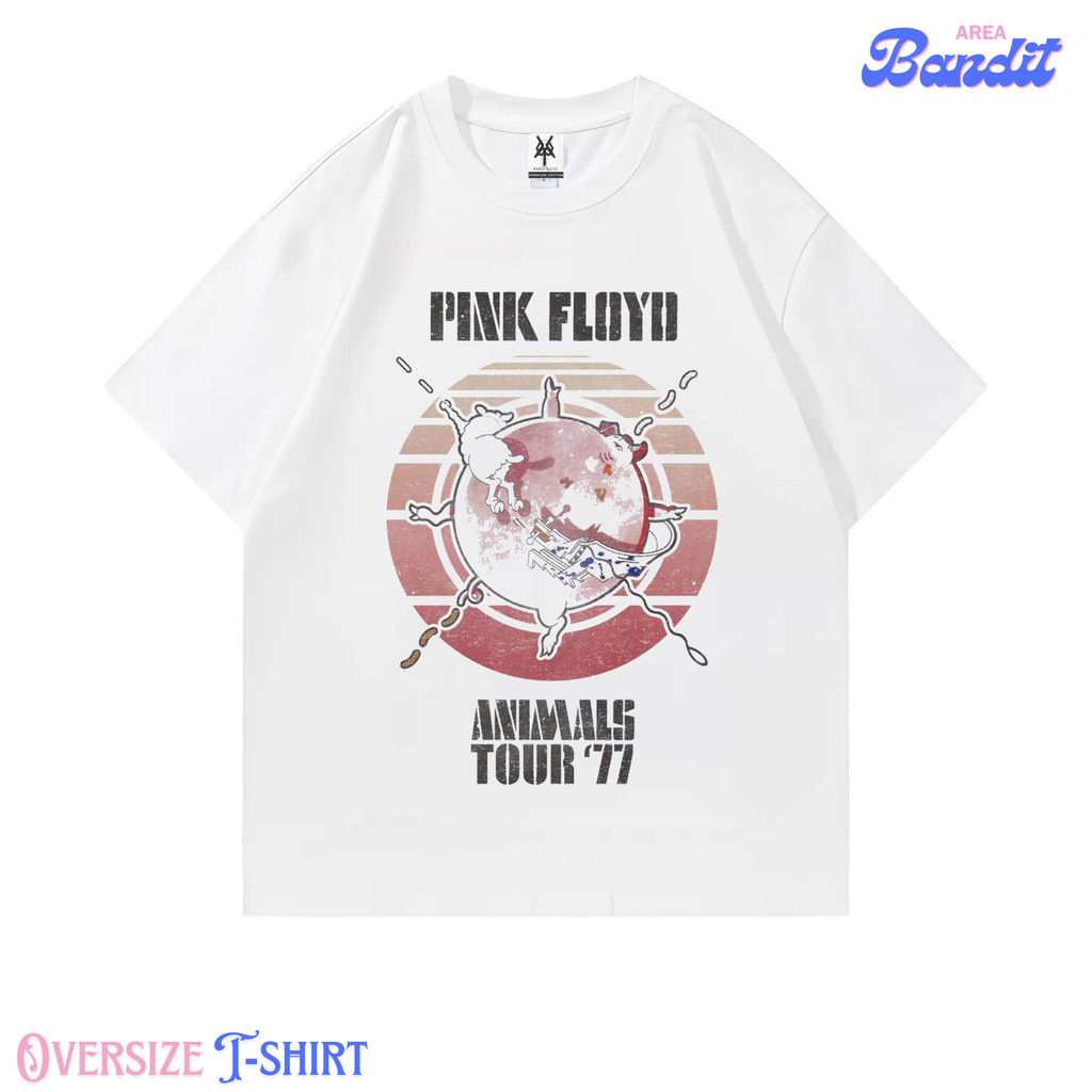 BANDITAREA "pink floyd animal tour" Oversized T-shirt / vintage tee / Kaos oversize / atasan