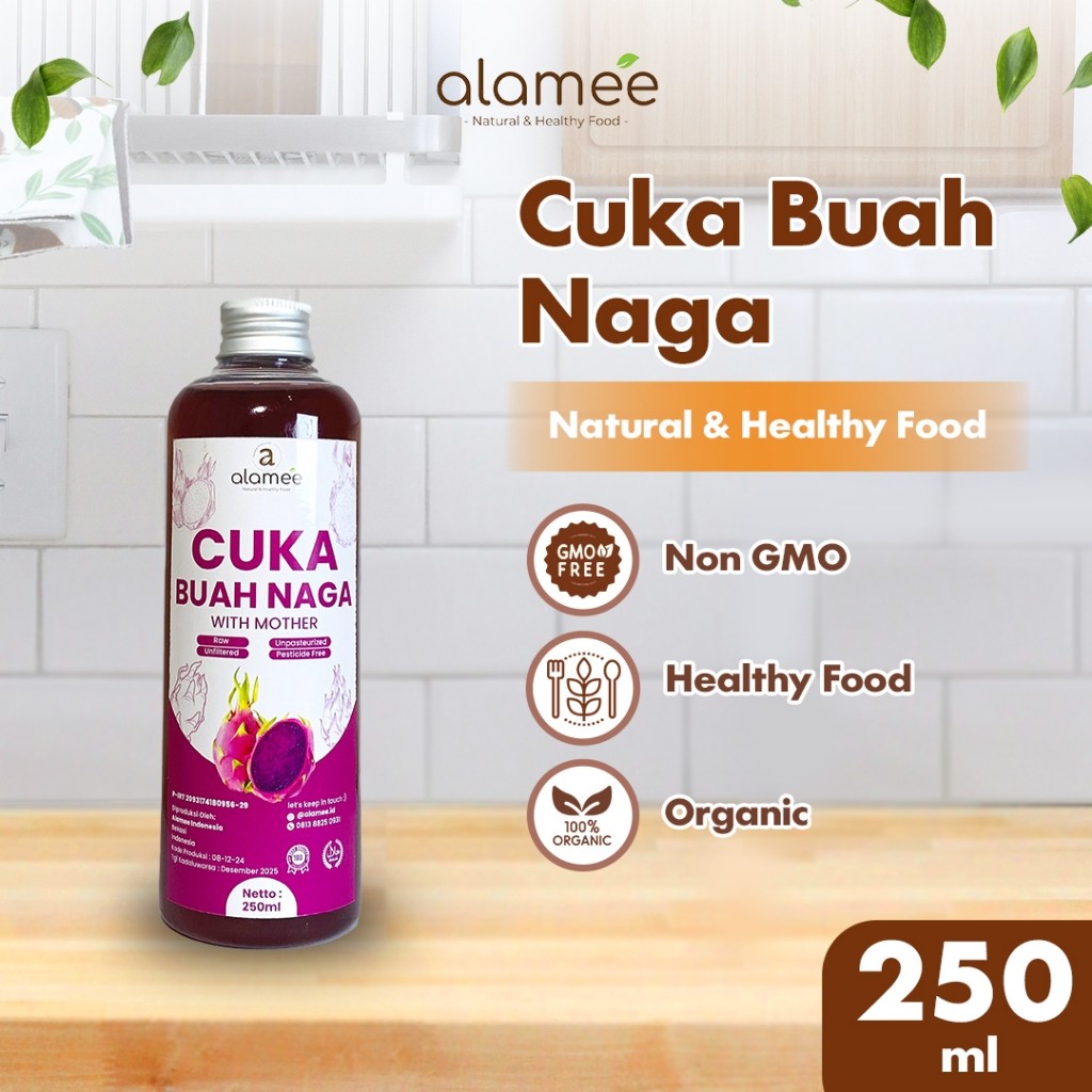 

ALAMEE Cuka Kurma With Mother Original Dates Cider Vinegar Fermentasi Probiotik Herbal 250ml