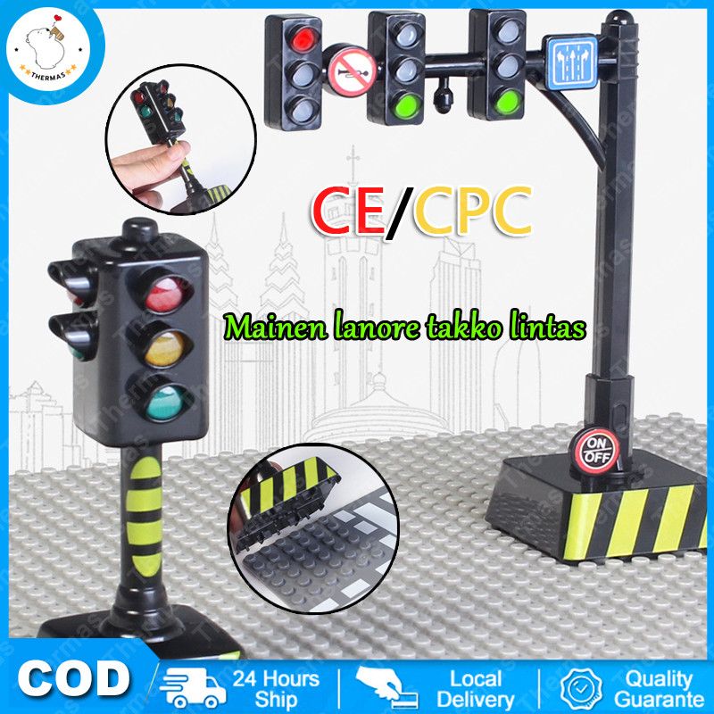 Thermas COD  Mainan lampu lalu lintas / lampu lalu lintas / mainan anak usia dini / lampu sinyal pen