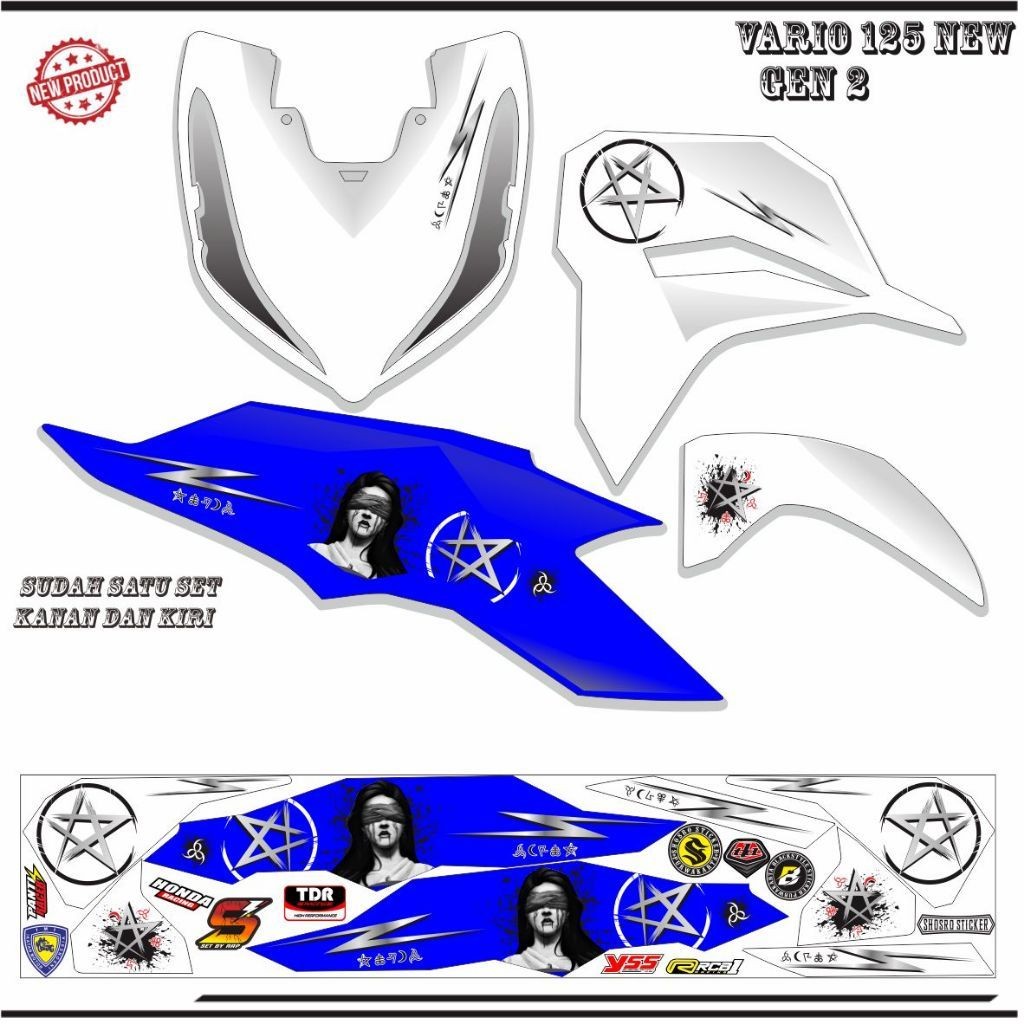 VARIASI STIKER VARIASI MOTIF TERLARIS KEREN MOTOR VARIO NEW 125 GEN 2