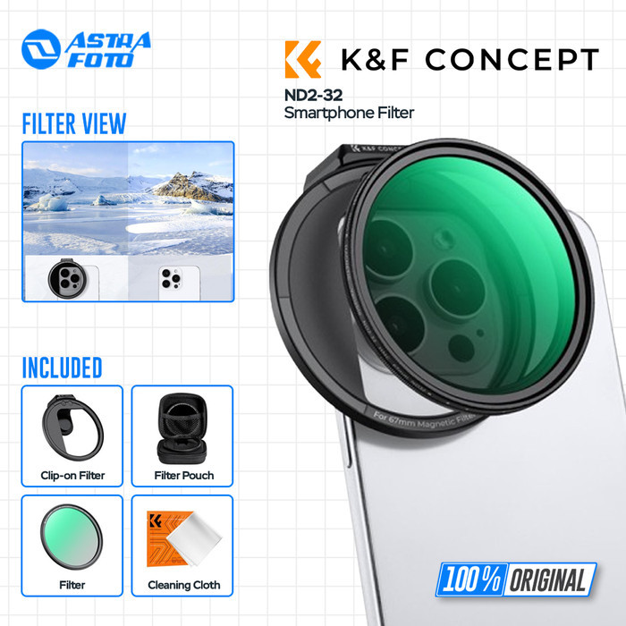 KNF Concept ND2-32 Magnetic Filter Variable for Smartphone Handphone HP K&F Concept