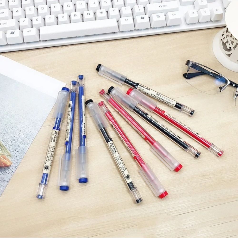 

High Quality Plastic Gel Pens Quick-drying 0.35mm Neutral Pen Red/Black/Blue Writing Supplies Marker Pen
