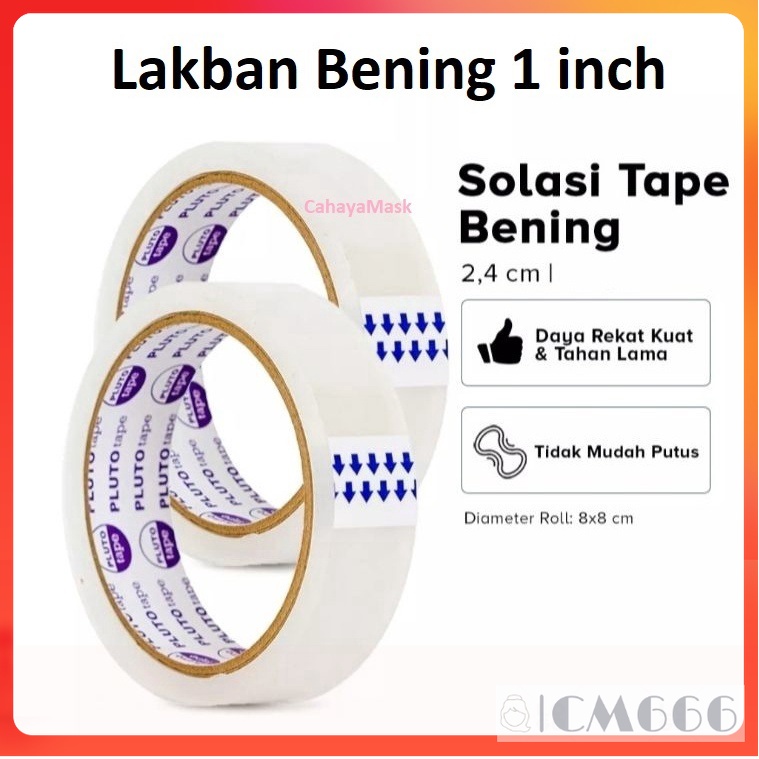 

Lakban Bening 1 inch/Isolasi Bening