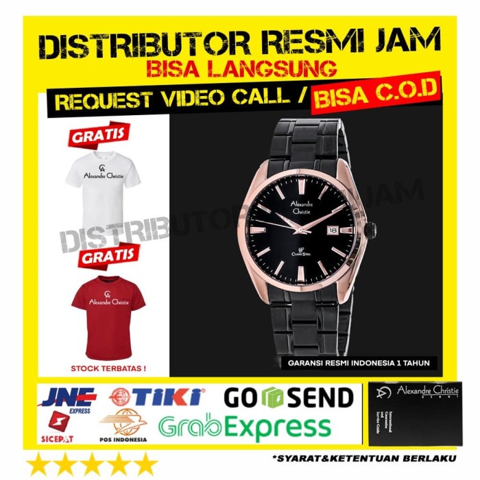 JAM ALEXANDRE CHRISTIE AC8515MD AC 8515MD AC8515 GARANSI RESMI 12BULAN