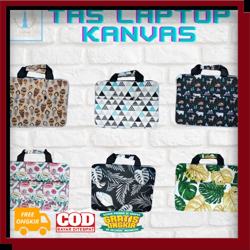 TAS WANITA KEREN IMPORT KEKINIAN MURAH MERIAH /Tas Laptop Wanita Jinjing 14 Inch/Tas Laptop Kanvas M