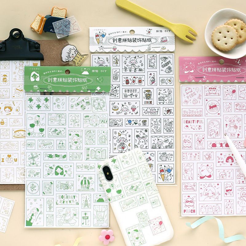 

1A. Comic readers- stiker simple - dekorasi planner journal - stickers korea lucu