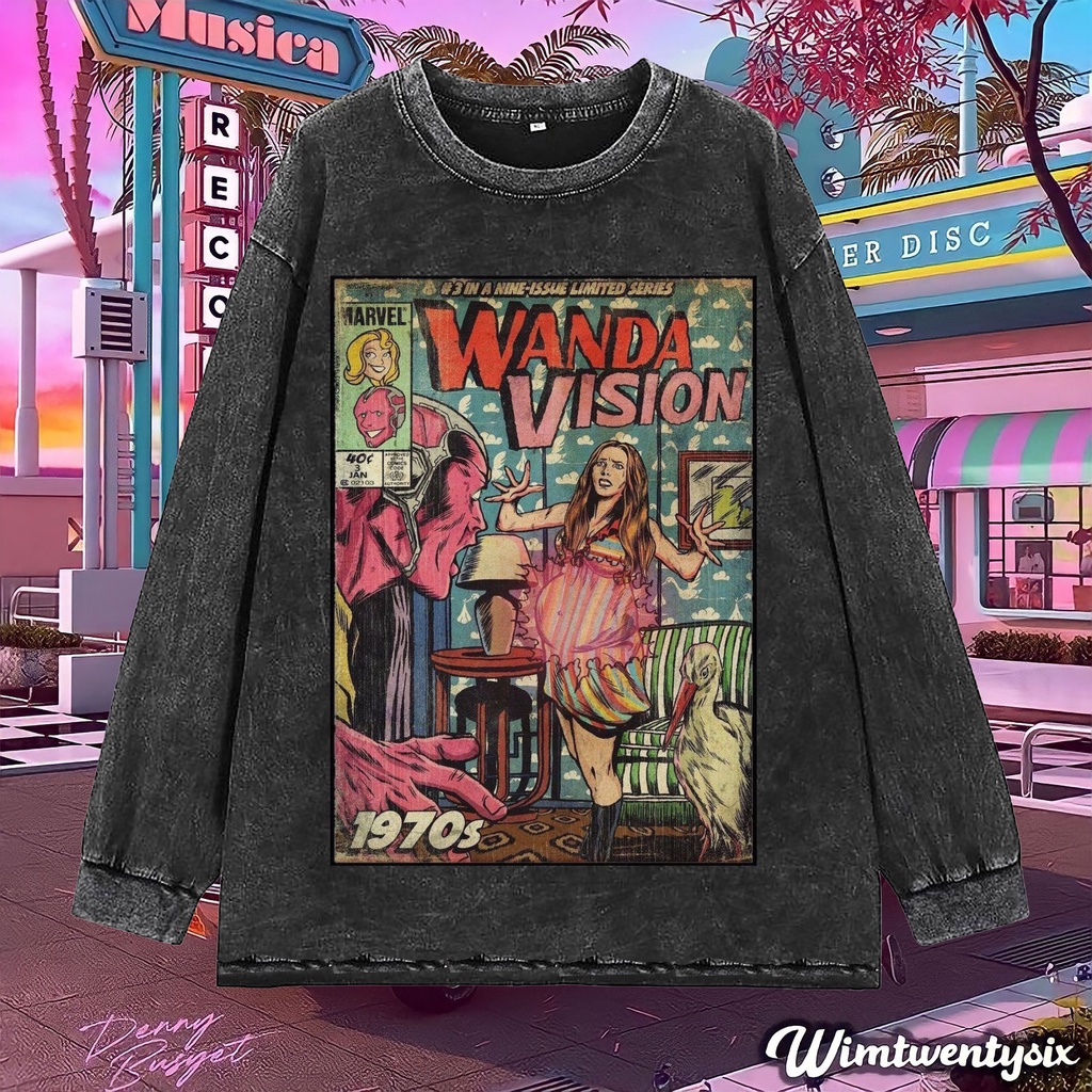 Wimtwentysix “wanda vision in the love” Oversized T-Shirt | Longsleeve Tee | Kaos washing
