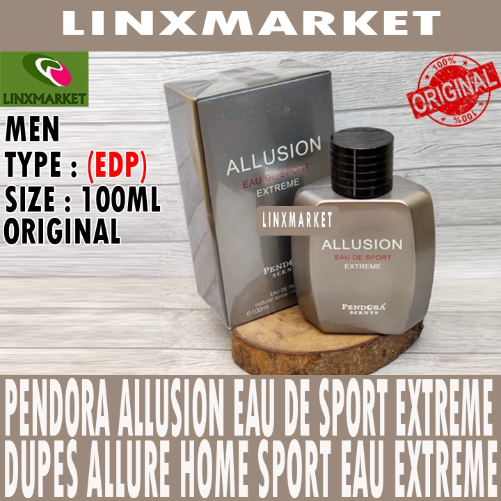 PENDORA ALLUSION EAU DE SPORT EXTREME 100ML DUPE ALLURE HOMME EXTREME