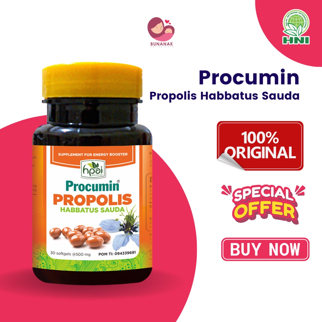 

Procumin Propolis Habbatussauda Asli - HNI BPOM - Produk Herbal