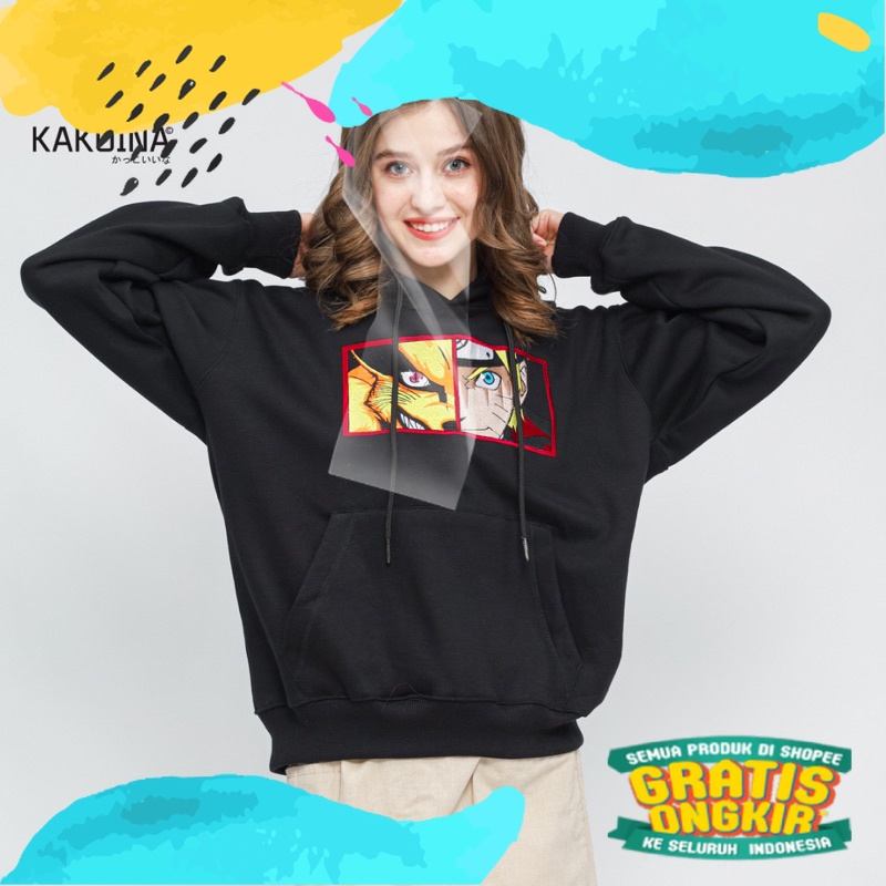 KAKOINA Hoodie Naruto Anime (Bordir) S - XXL/Blue