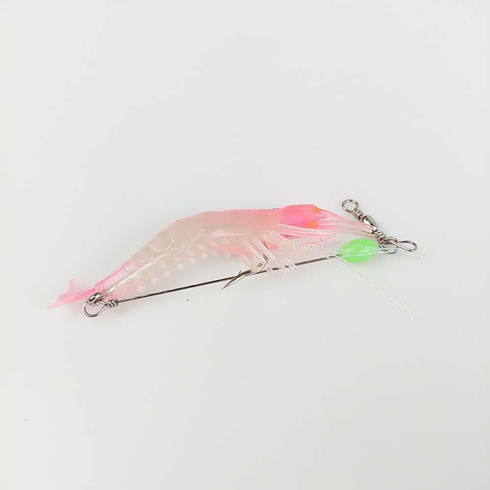 WDAIREN Umpan Pancing Udang Kecil Luminous Shrimp Soft Bait Lure Ikan