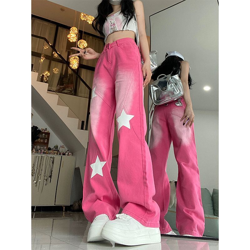 [ COD✅ ] Aroana Alesha Dopamin Memakai Jeans Pinggang Tinggi Tebal MM untuk Wanita Ukuran Plus Celan