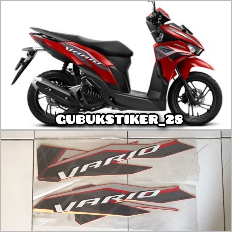 STRIPING STIKER SEPEDA MOTOR HONDA VARIO 125 CBS ISS TAHUN 2022 MERAH