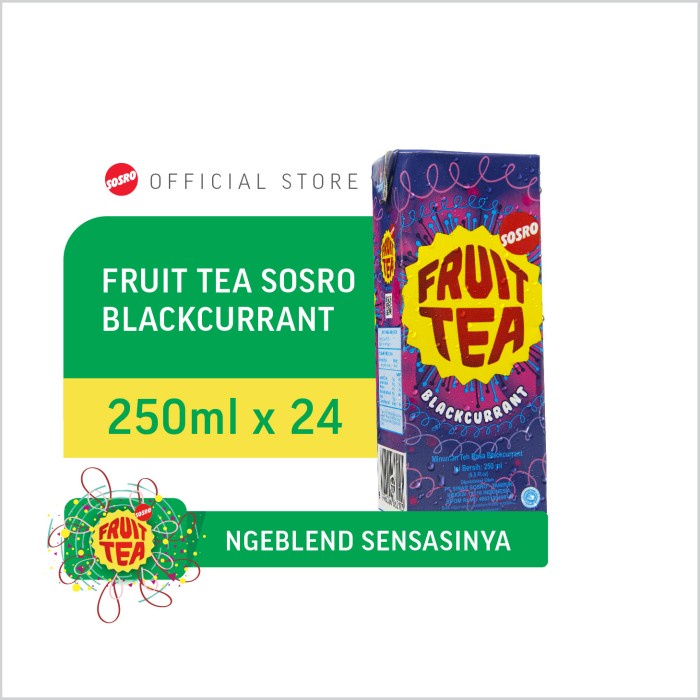 

✨PROMO✨ -Fruit Tea Sosro BlackCurrant Kotak 250ml isi 24 pcs